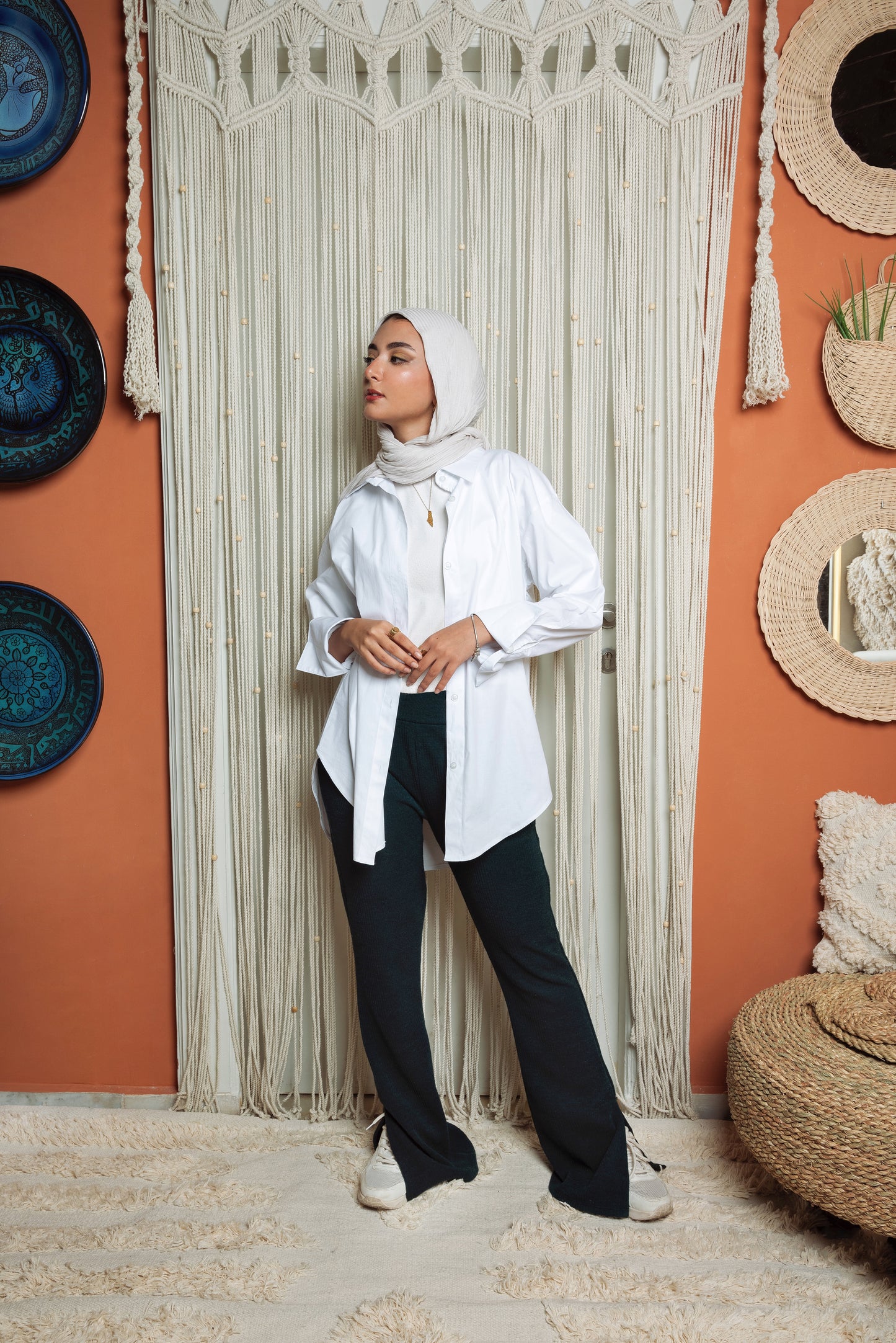 Teal green kintted Pants