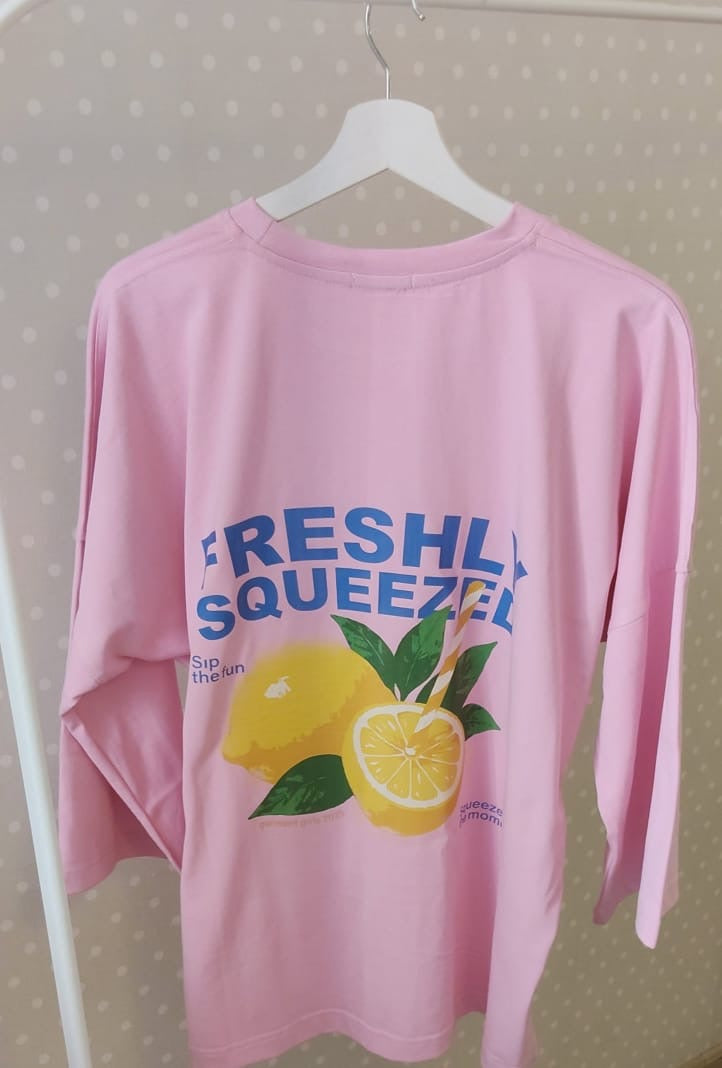 Pink Lemon Squeezed short Sleeves Tee