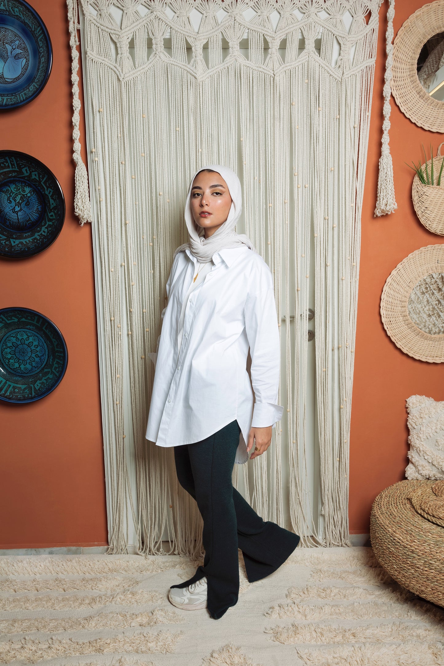 Teal green kintted Pants