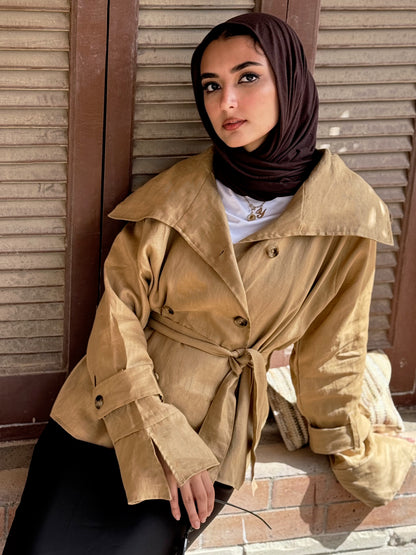 Linen Trench Jacket
