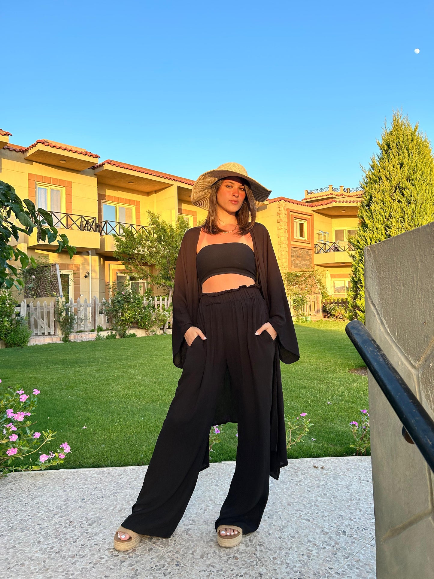 Crinkled Linen Cardigan