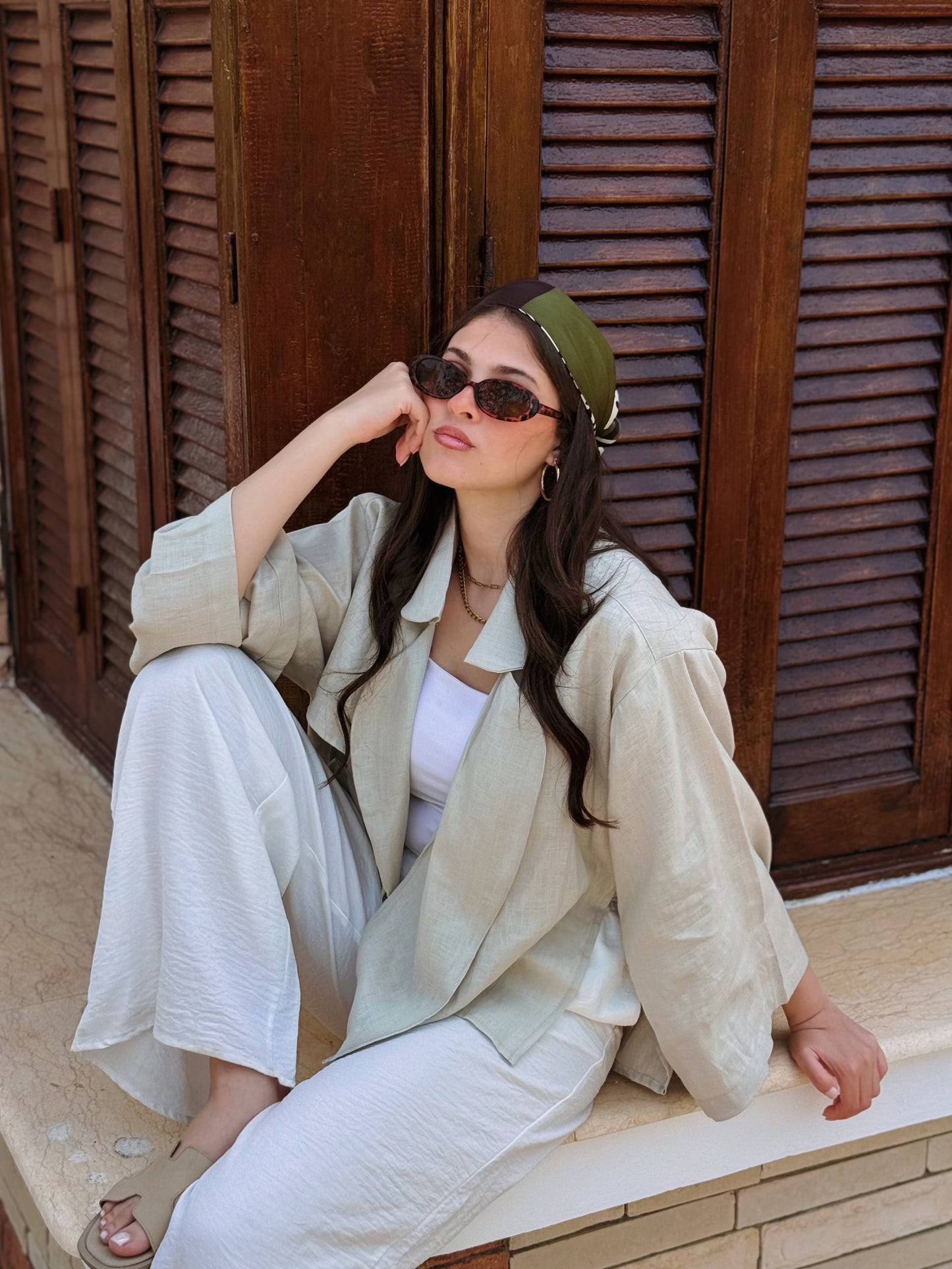 Linen Open Shirt