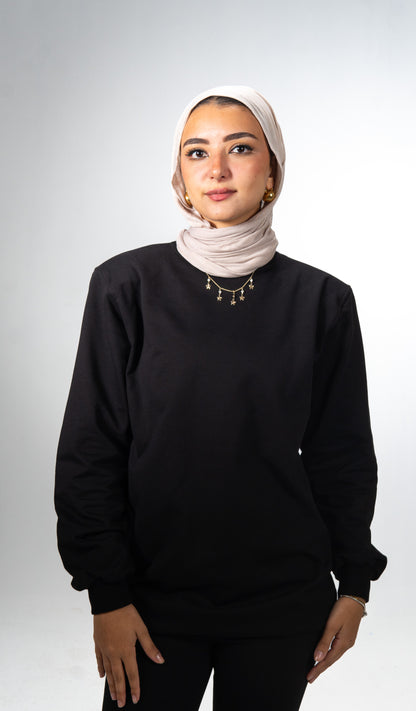 Padded Shoulder Sweatshirt