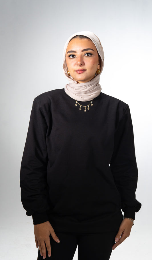 Padded Shoulder Sweatshirt