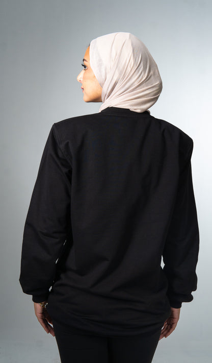 Padded Shoulder Sweatshirt