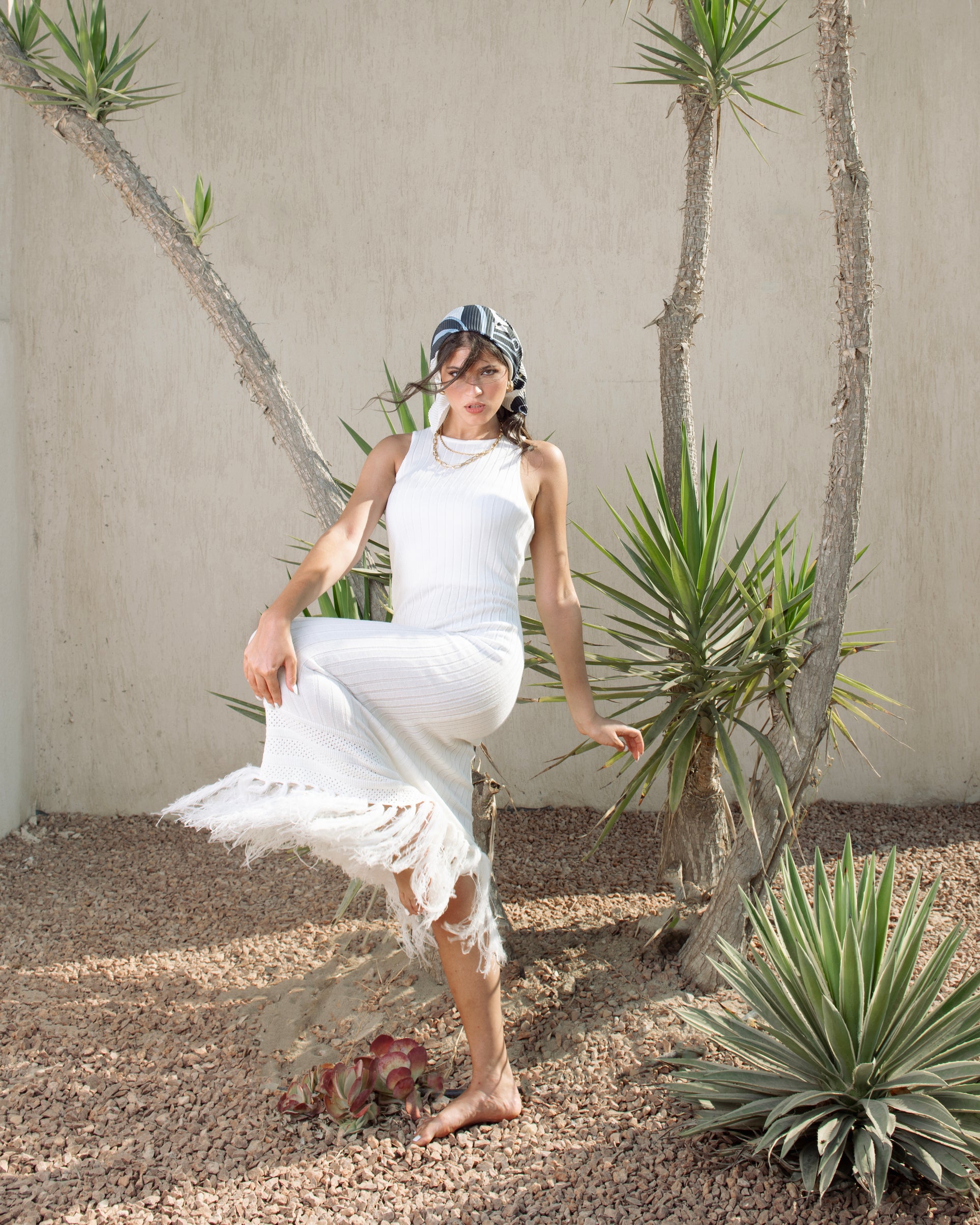 White Fringe Dress – Evoque.garments