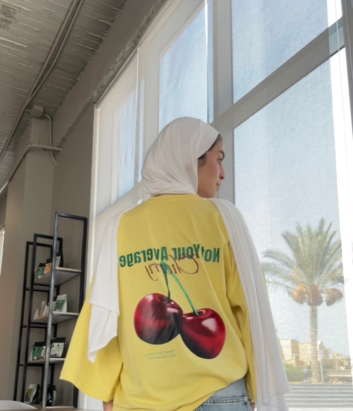 Yellow Cherry Long Sleeves T-shirt