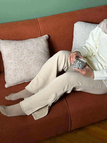 Light Beige Knitted Pants