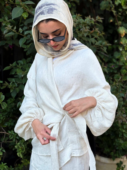 Plisee Wrap Top
