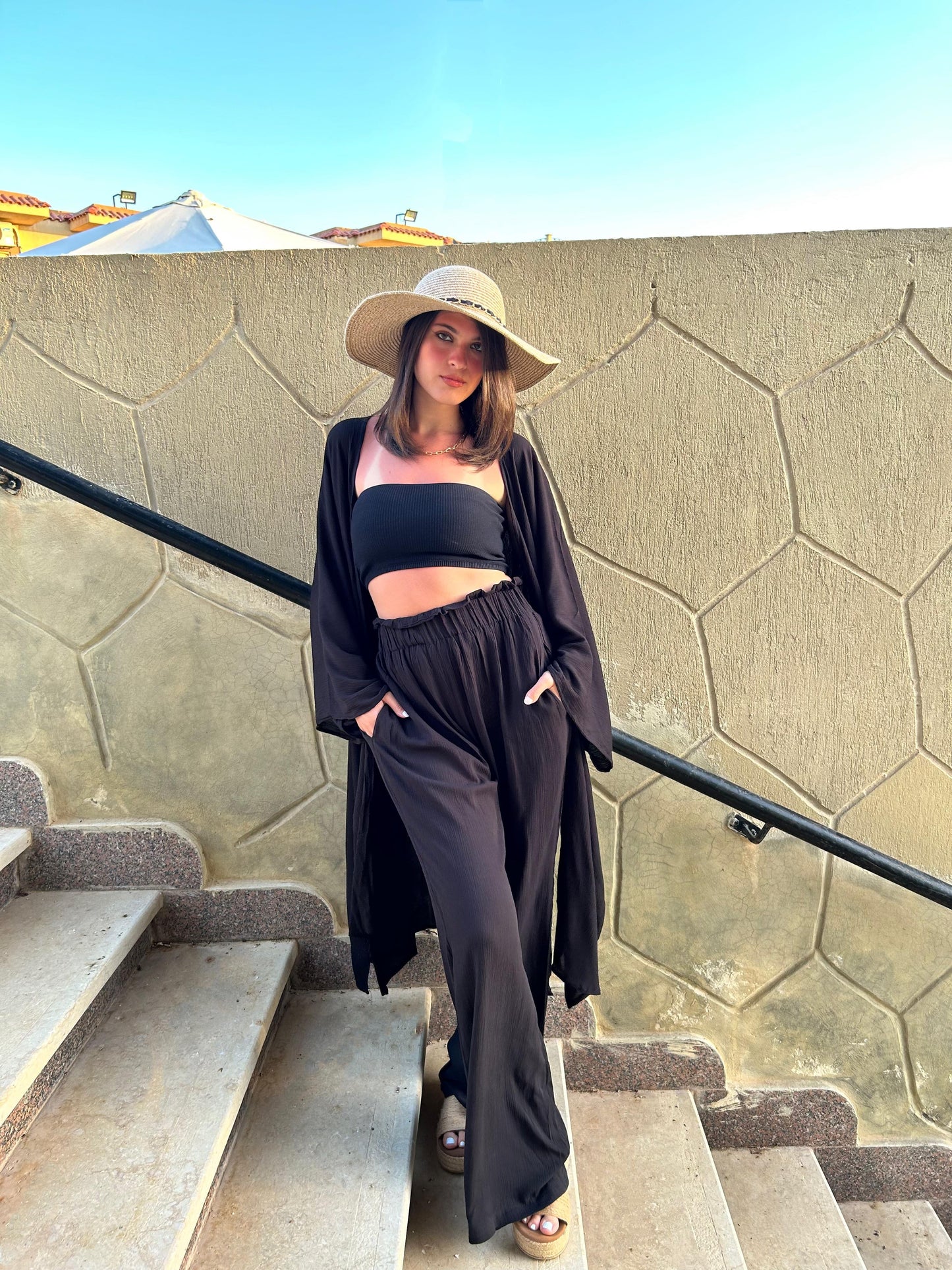 Crinkled Linen Cardigan