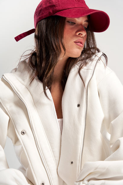 The Refined Ivory Melton Jacket