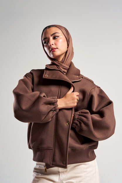 The Refined Mocha Melton Jacket