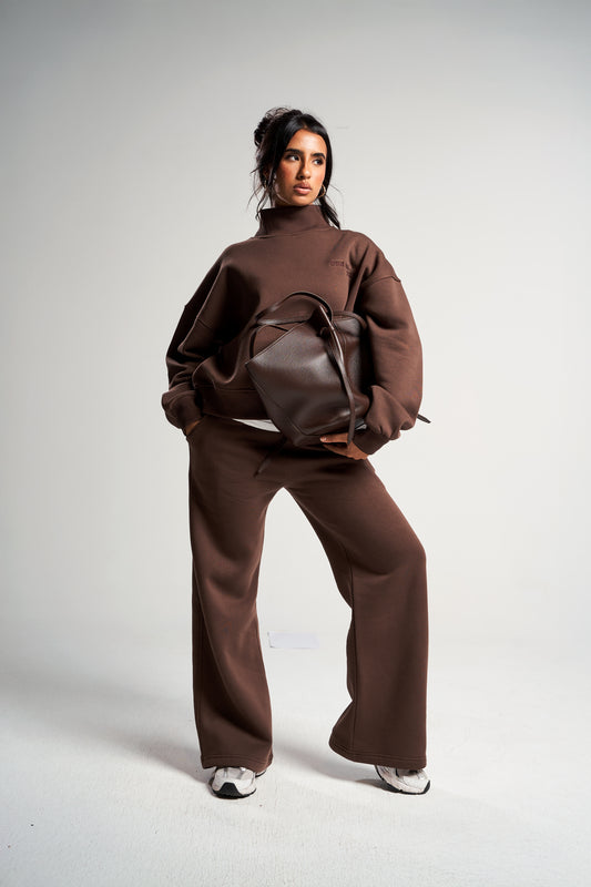 Wide Leg Mocha Pants